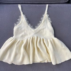 Yellow ZARA Crop Top Never Worn